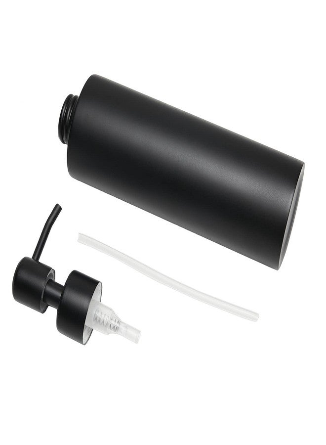 ZEBEYIMA Soap Dispenser, Matte Black with Funnel and Non-Slip Coaster 304 Stainless Steel Metal Pump Hand Sanitizer Bottle for Bathroom, and Kitchen (12oz/350ml) - Image 2