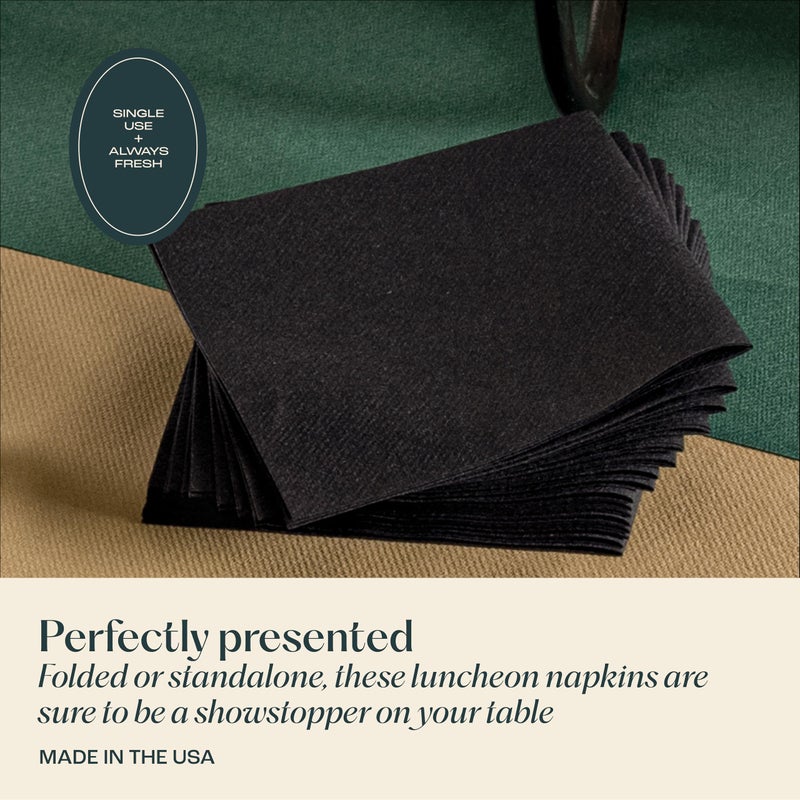 Servietto Disposable Linen-Feel Purple Napkins  6.5"" x 6.5"" Paper Napkins For Wedding  Party  Dinner Or Holiday (100 Pack) - Image 5