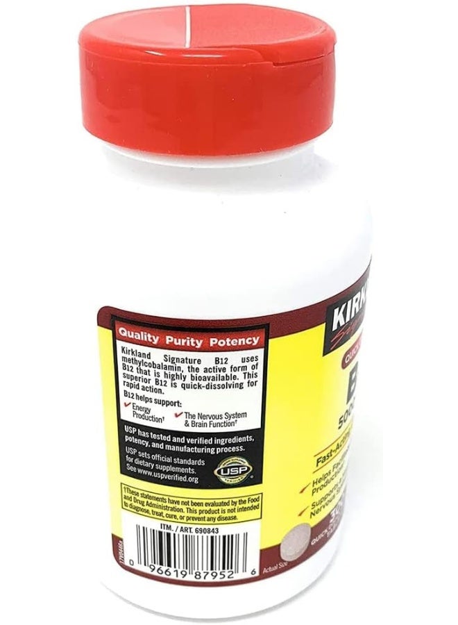 Kirkland Signature Kirkland Signature B-12 Vitamin Tablet 5000mcg, 2 Bottles, 300 Tablets Each - Image 2
