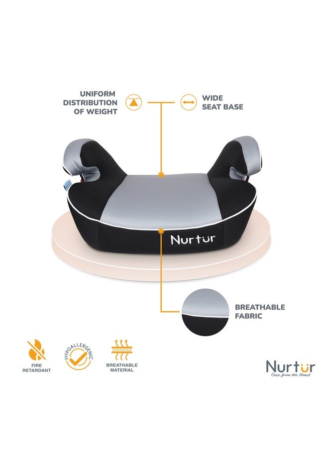 Nurtur Enzo Kids Booster Seat Arm Rest  ISOFIX Fitting  Universally Fit Wide Cushioned Base  Suitable from 4 years to 12 years  Official Nurtur Product - Image 3