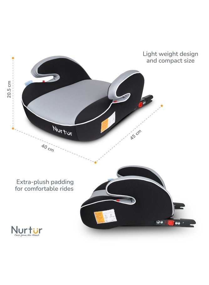 Nurtur Enzo Kids Booster Seat Arm Rest  ISOFIX Fitting  Universally Fit Wide Cushioned Base  Suitable from 4 years to 12 years  Official Nurtur Product - Image 4