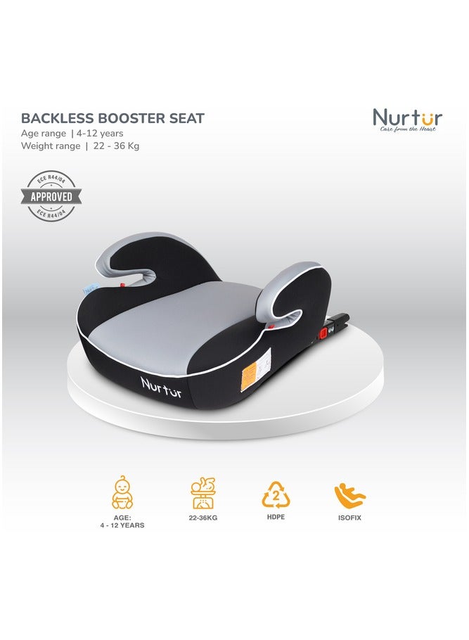 Nurtur Enzo Kids Booster Seat Arm Rest  ISOFIX Fitting  Universally Fit Wide Cushioned Base  Suitable from 4 years to 12 years  Official Nurtur Product - Image 2