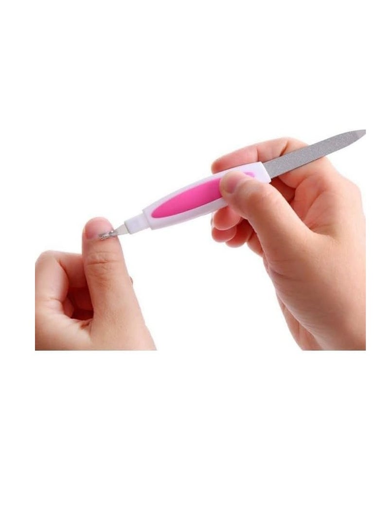 مبرد الأظافر بأداة دفع وإزالة الجلد الميت حول الأظافر وقصه متعدد الألوان - Image 4
