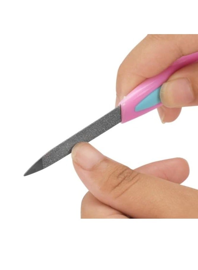 مبرد الأظافر بأداة دفع وإزالة الجلد الميت حول الأظافر وقصه متعدد الألوان - Image 3