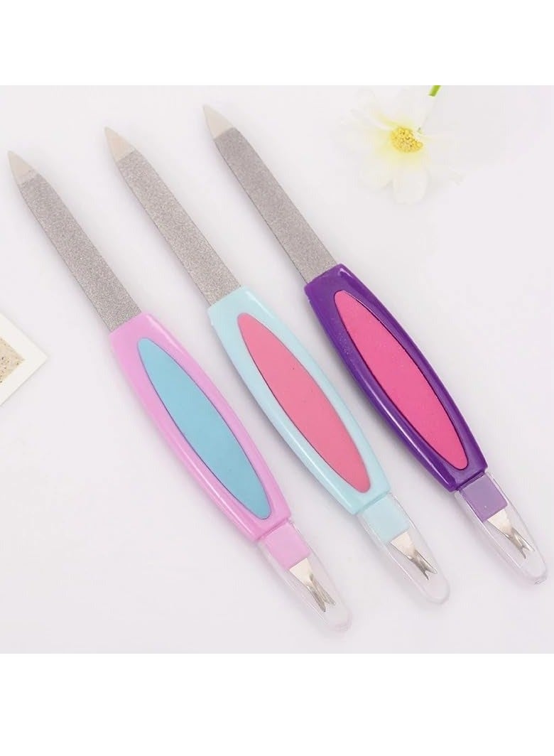 مبرد الأظافر بأداة دفع وإزالة الجلد الميت حول الأظافر وقصه متعدد الألوان - Image 2