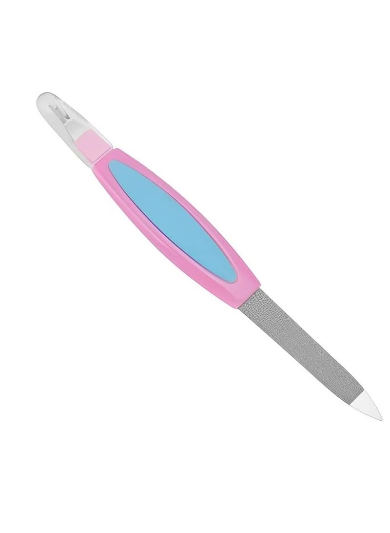 مبرد الأظافر بأداة دفع وإزالة الجلد الميت حول الأظافر وقصه متعدد الألوان - Image 1