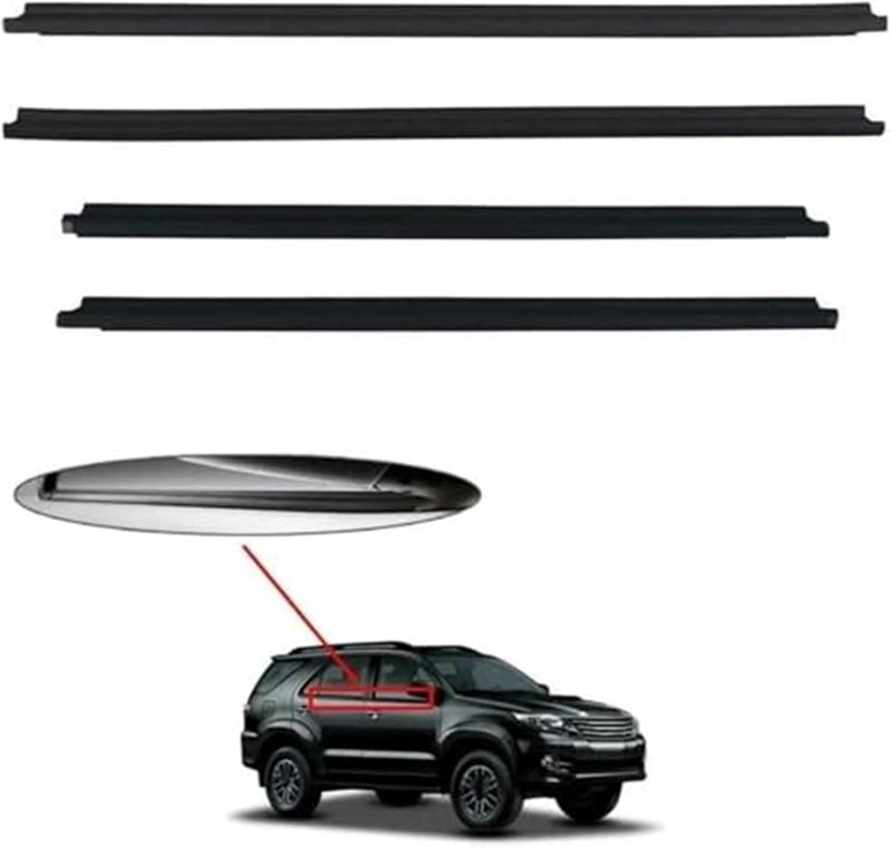 Wivplex 4Pcs Car Window Weatherstrip for Toyota Fortuner - Image 3