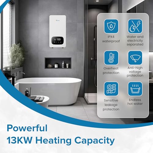 Senville Tankless Water Heater, Electric, 13KW, 240V - Image 5