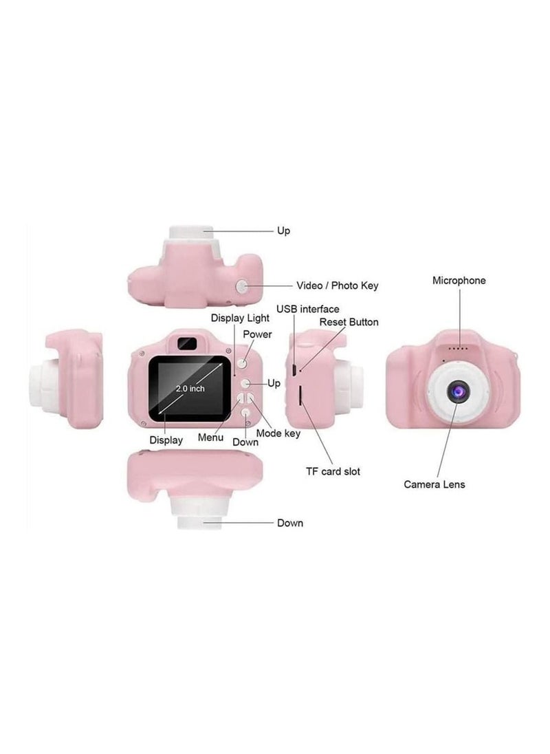 YOMNA Kids Camera,Mini Rechargeable Child Digital Camera Shockproof Video Camcorder Gifts for 3-8 Year Old Boys Girls,8MP HD Video-PINK  - Image 4