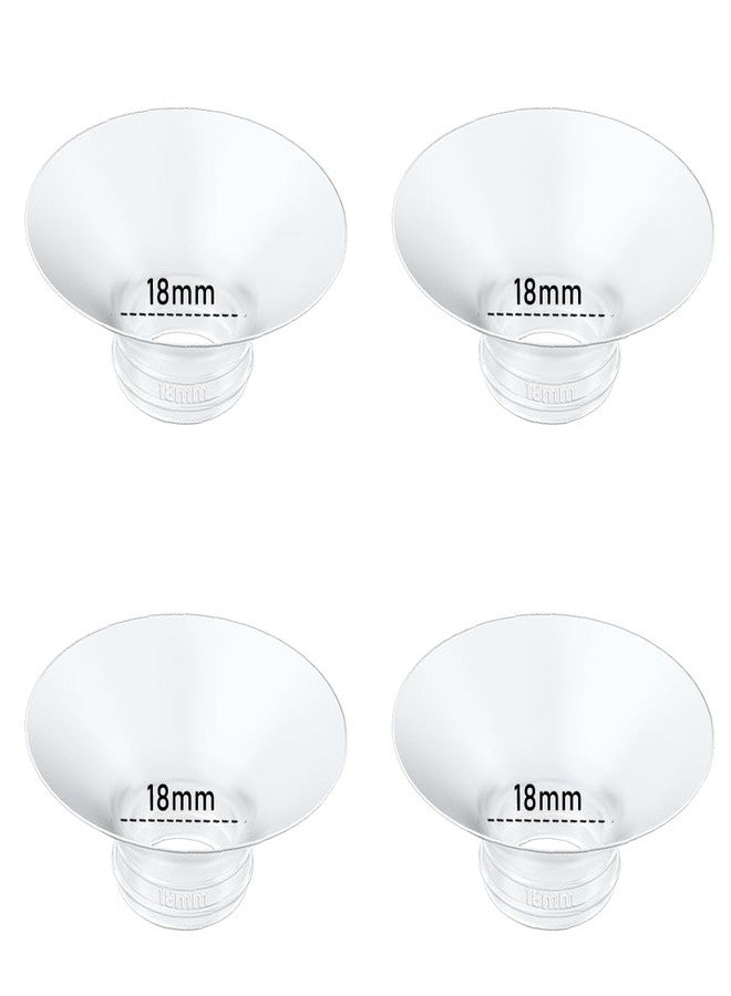 IVARONAL Flange Insert 4PCS 18mm Compatible with Momcozy M9/M6/M5/S12 Pro/V1 Pro/V2 pro, Spectra/Medela/Elvie/NCVI/TSRETE/eufy/Lansinoh/Paruu/MomMed Breast Pump 24mm Shields/Flanges (4pcs-18mm) - Image 1