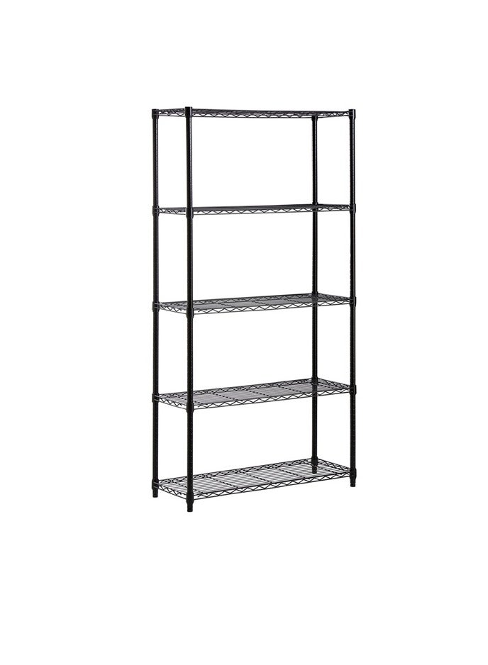BLOOMING TIME 5-Tier Layer Heavy Type Carbon Steel 5 Shelf Shelving Storage Unit Rack Storage Organizer Black - Image 2