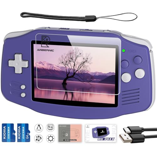 Aivuidbs RG34XX Retro Handheld Game Console RG 34XX 34 Inch IPS Screen Retro Gaming Console 5532 PreInstalled Games Linux 64bit WiFi HDMI and Output 3500mAh - Image 1