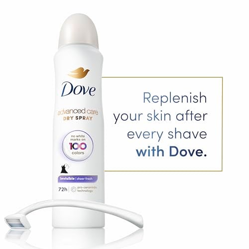 Dove Advanced Care Invisible Dry Spray Antiperspirant Deodorant No White Marks on 100 Colors Sheer Fresh 48Hour Sweat and Odor Protecting Deodorant for Women 38 oz Pack of 12 - Image 5