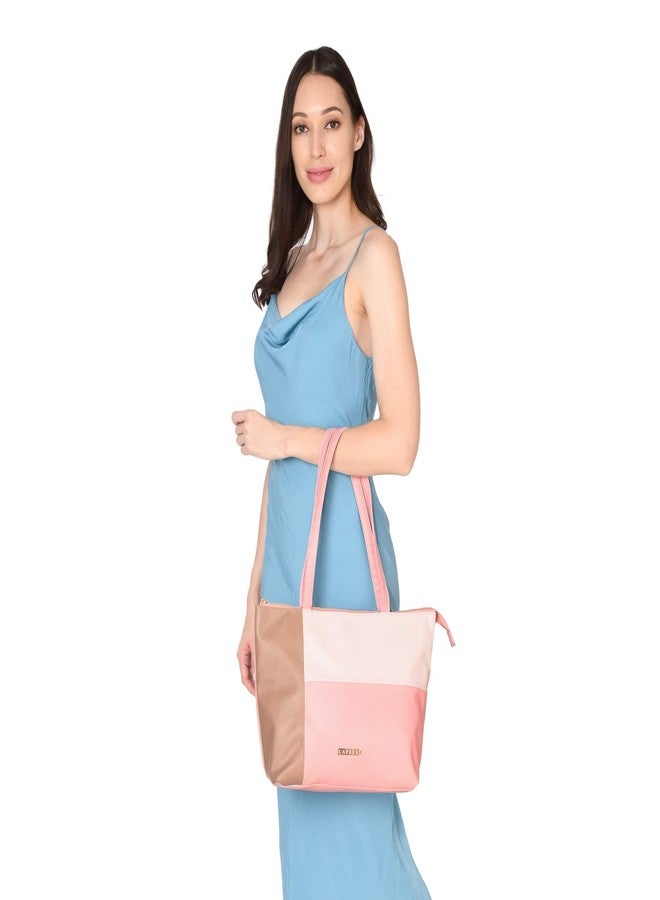 Caprese womens MARISHA T Large CORAL Tote Bag - Image 5