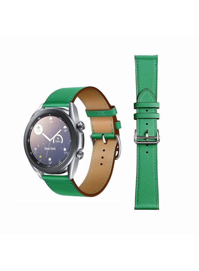 نيبمينينت سوار سوبريم بديل من الجلد الطبيعي لساعة سامسونج جالاكسي 3 مقاس 41 مم أخضر - Image 1