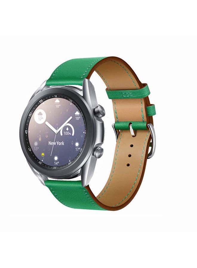 نيبمينينت سوار سوبريم بديل من الجلد الطبيعي لساعة سامسونج جالاكسي 3 مقاس 41 مم أخضر - Image 2