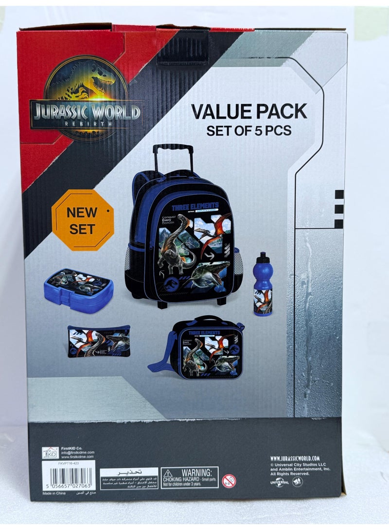 Jurassic World 5 In 1 Trolley Bag 16-Inch FKVPT16-423 - Image 2