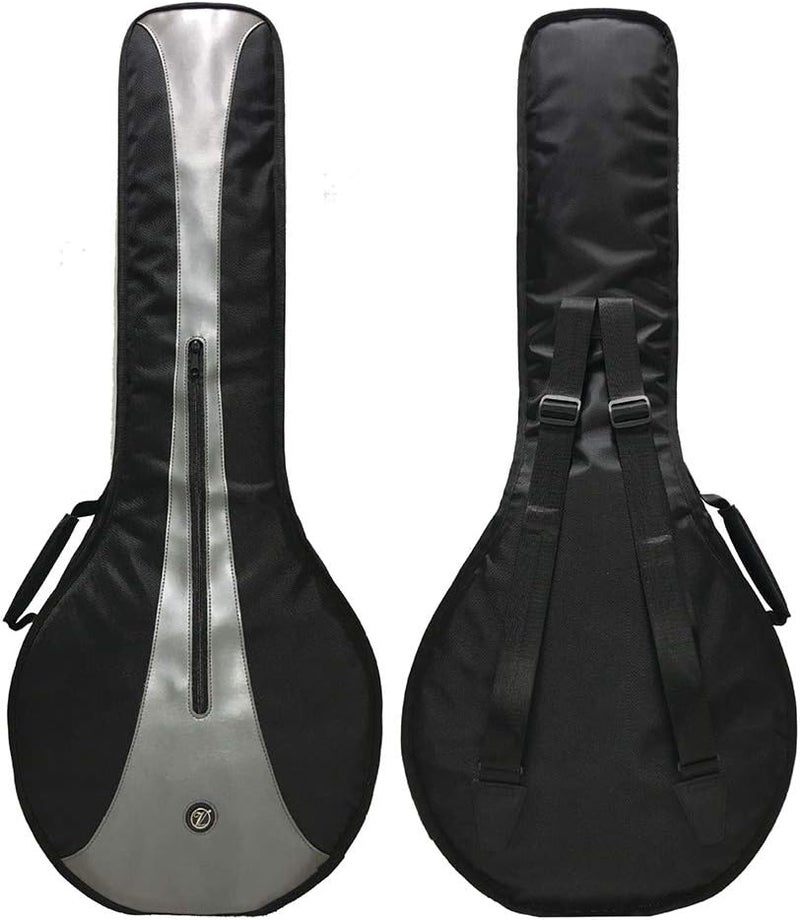 MoonEmbassy Banjo Gig Bag 600D Water-resistant Oxford Cloth Backpack Strap with 12mm Cotton Padded Banjo Case - Image 1