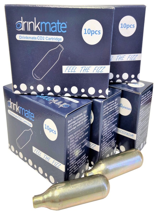 DrinkMate 8g CO2 Soda Chargers - 50 pack, Silver, Standard - Image 1