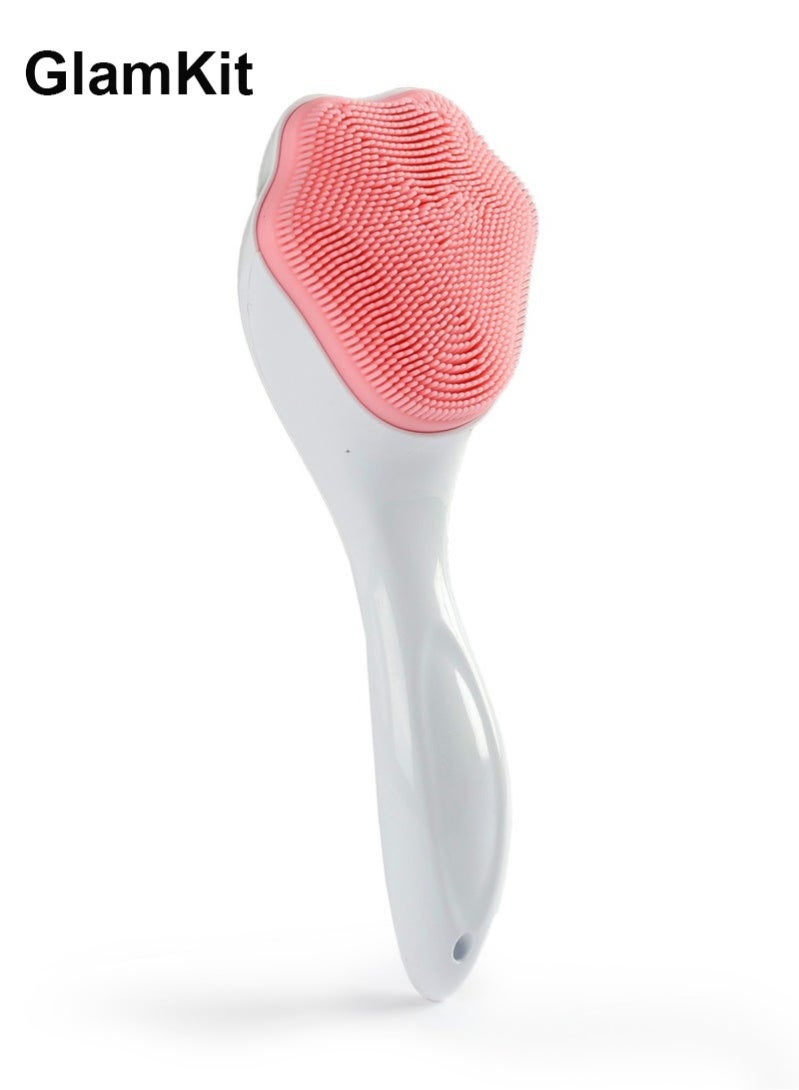GlamKit Silicone Facial Cleansing Brush, Cleanser Face Exfoliator Fine Bristles for Sensitive Skin Easy to Clean Lather Well (pink) - Image 4