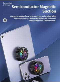 SYOSI Magnetic Cell Phone Cooler, Rechargeable Semi Conductor Cell Phone Radiator, with Colorful LED Light, Portable Lightweight Mobile Phone Cooling Fan, for Phone/Tablet/IPad  - Image 4