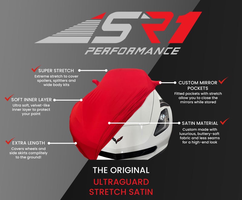 SR1 Performance Camaro Indoor Car Cover - Ultraguard Stretch Satin Dust Cover The Ultimate Custom Fit for 2010-2024 Chevrolet Camaro SS, RS, ZL1, Z/28, LS, 1LT, 2LT, 3LT, LT1 (Black) - Image 3