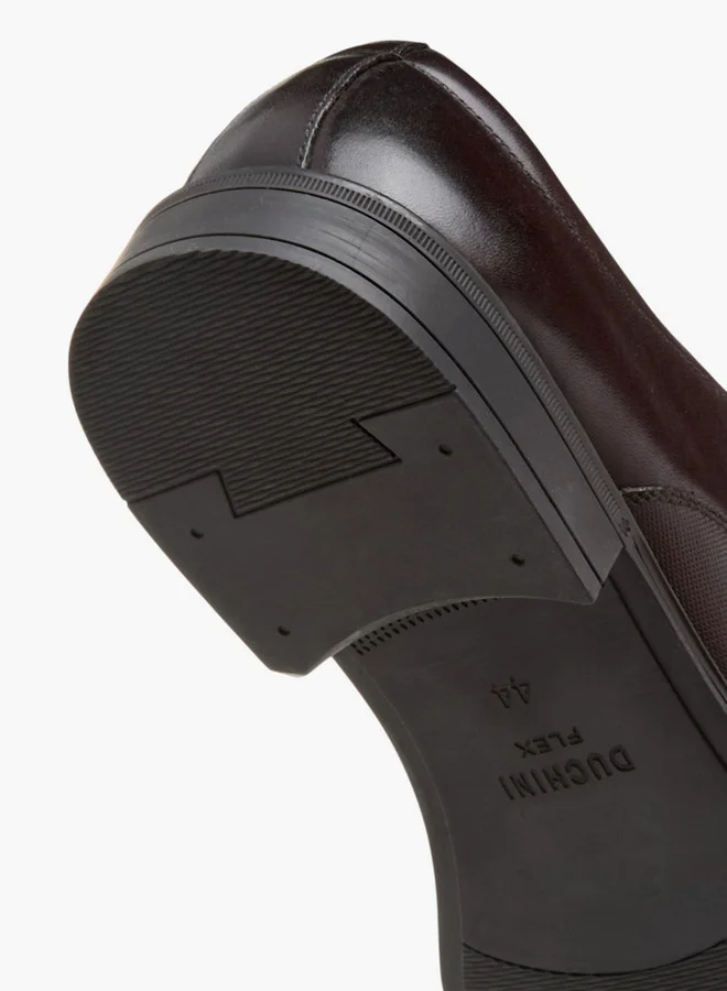 DUCHINI Men's Textured Slip-On Loafers