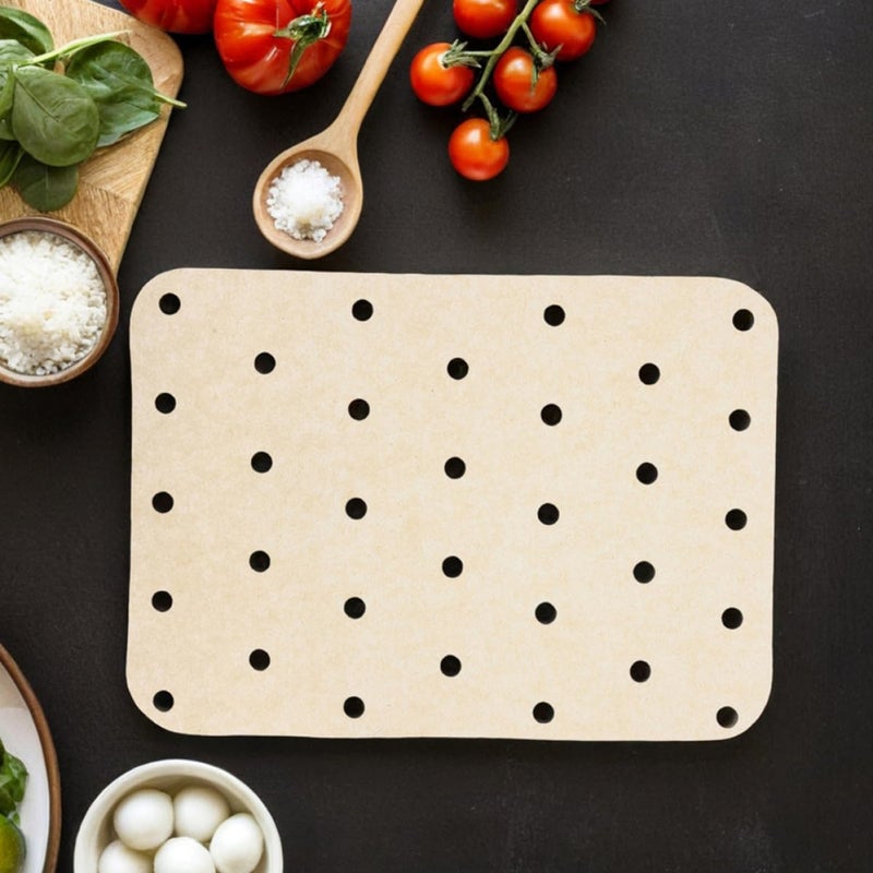 Unbleached Perforated Air Fryer Paper Liners 360 Sheets High Temperature Resistant Oil Absorbent - Image 5