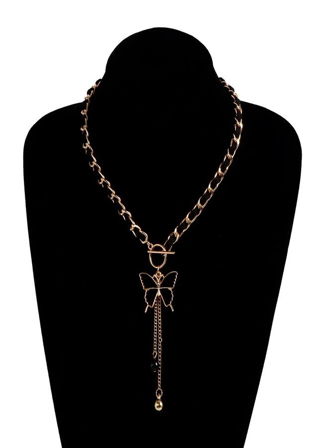 QIMOSHI Black Wrap Velvet Choker With Black Butterfly Pedant for Women Girls,Jewelry Gift for Girlfriend Family And Friend - Image 2