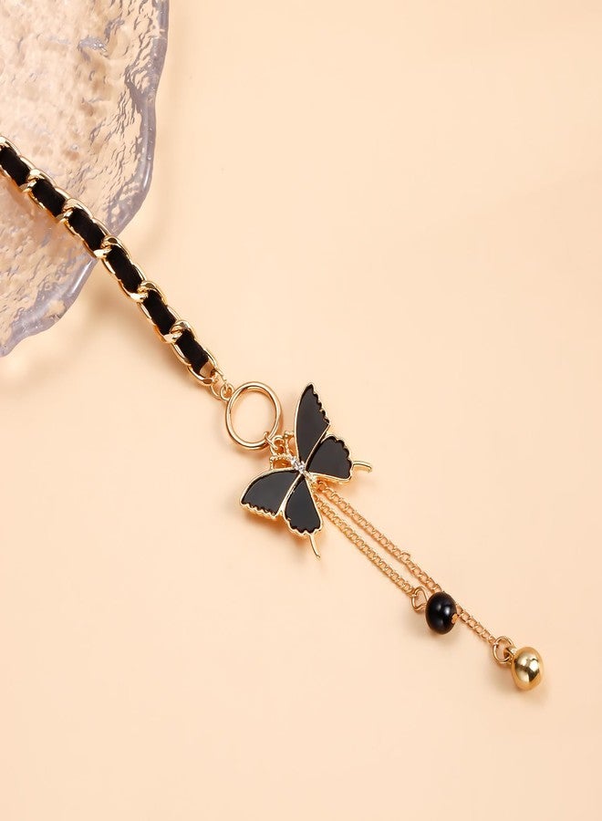 QIMOSHI Black Wrap Velvet Choker With Black Butterfly Pedant for Women Girls,Jewelry Gift for Girlfriend Family And Friend - Image 4