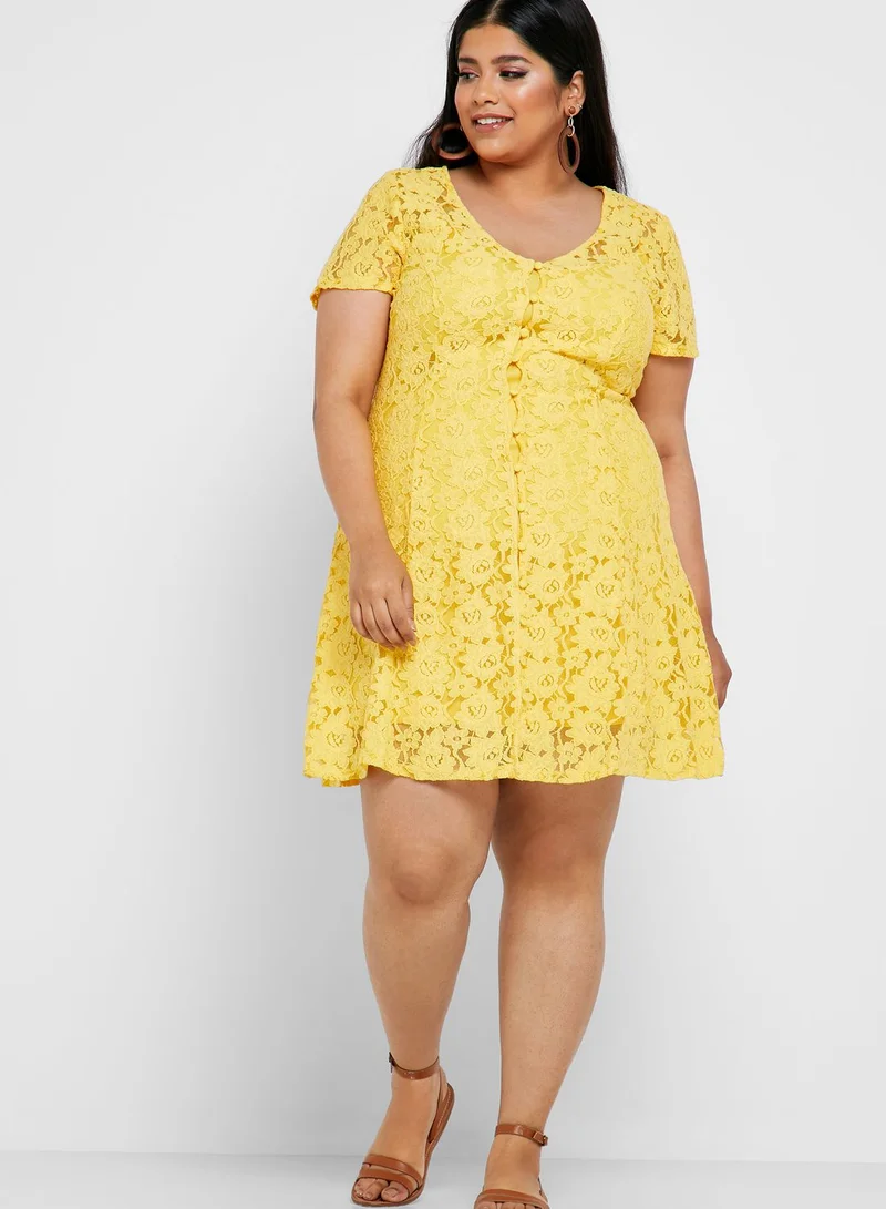 Forever 21 Plus Sheer Lace Dress