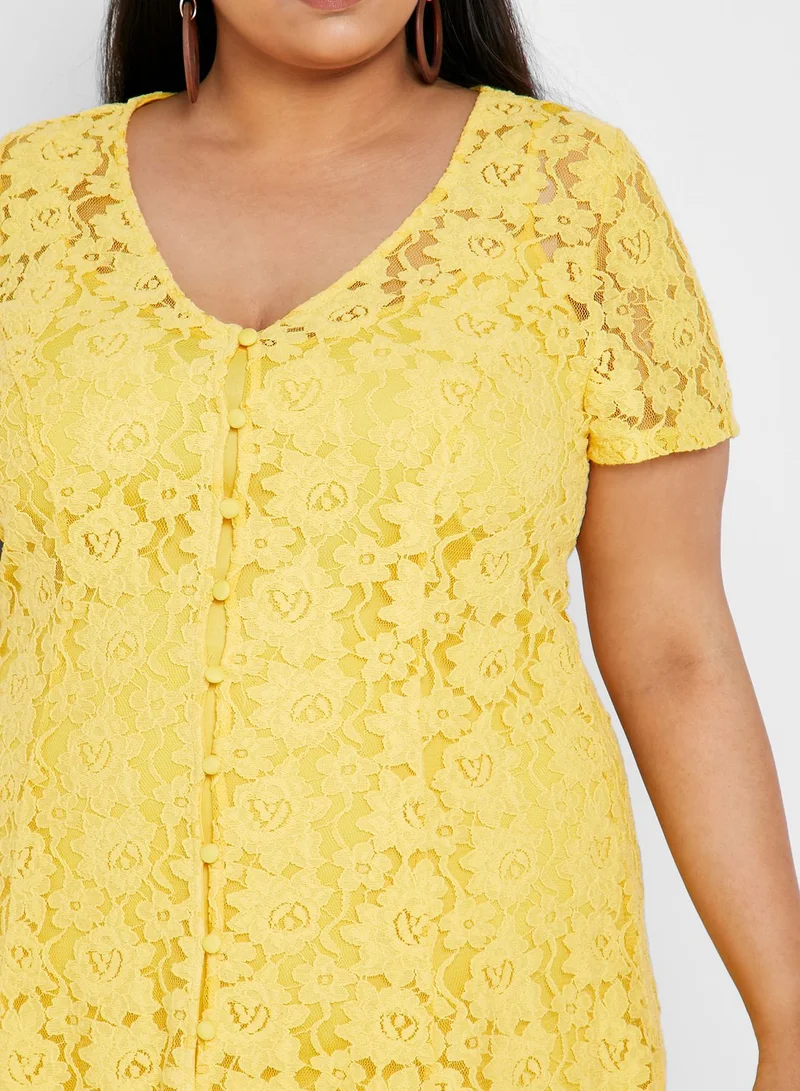 Forever 21 Plus Sheer Lace Dress