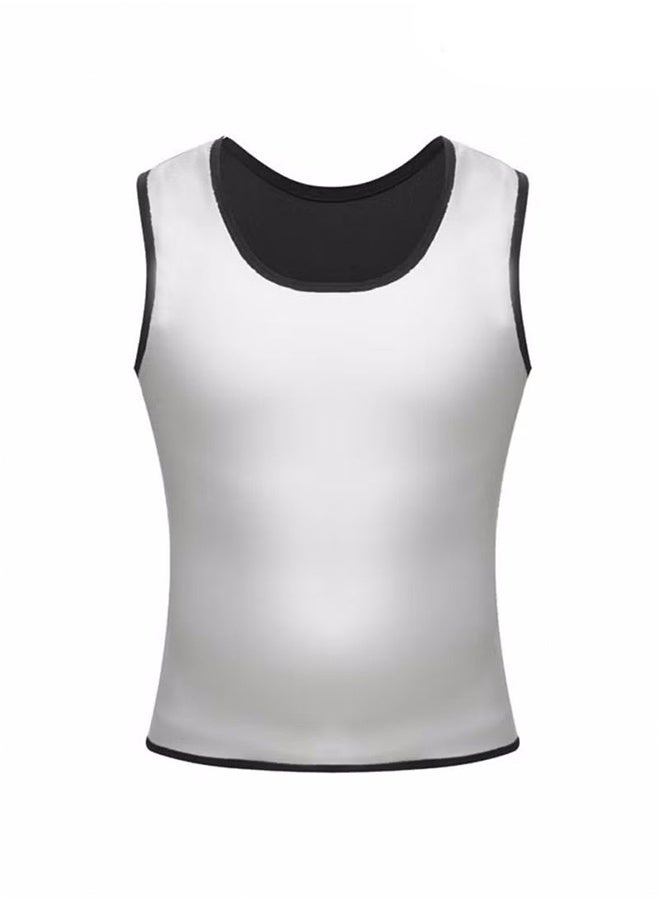 GIFT Men Sauna Shaper Vest Thermo Sweat Shapewear Slimming Tank Top Gym Fitness Workout Zipper Corset Shirt Fat Burning Slimming Body Shaper Sauna Vest  - Image 2