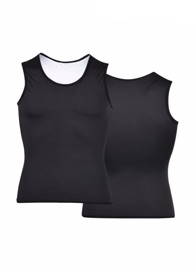 GIFT Men Sauna Shaper Vest Thermo Sweat Shapewear Slimming Tank Top Gym Fitness Workout Zipper Corset Shirt Fat Burning Slimming Body Shaper Sauna Vest  - Image 4
