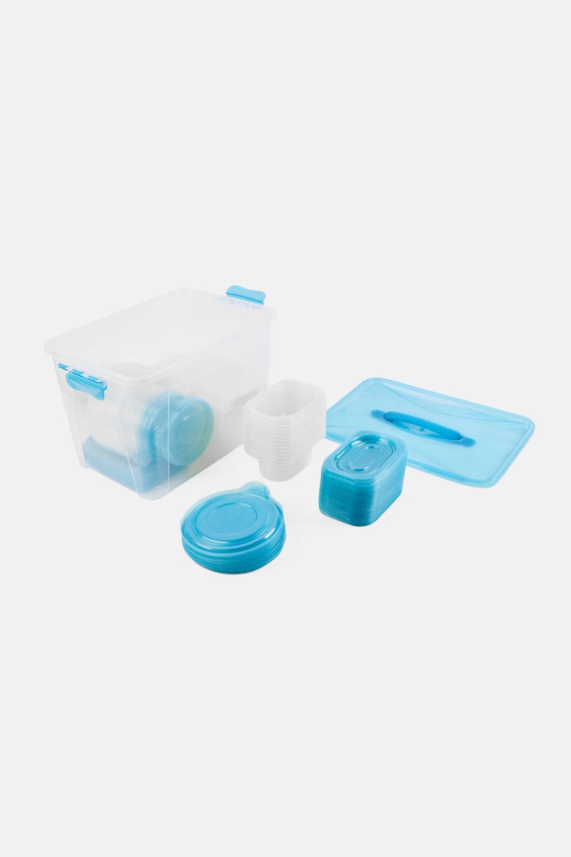 KitchenCraft 50 Pieces Prep n Food Storage Set, Blue - Image 4