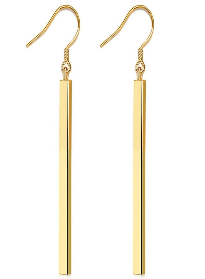 Suyi Minimalist Dainty Bar Stud Earrings Long Drop Dangle Earrings for Women BGold - Image 3