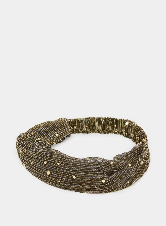 Styli Metallic Plisse Headband