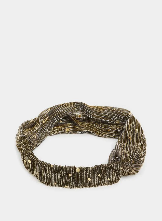 Styli Metallic Plisse Headband