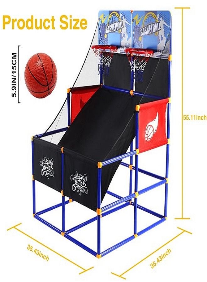 ULTIMAX Indoor Basketball Game, Double Shot Basketball Arcade, Double Arcade Basketball Hoop Game for Kids - Image 3