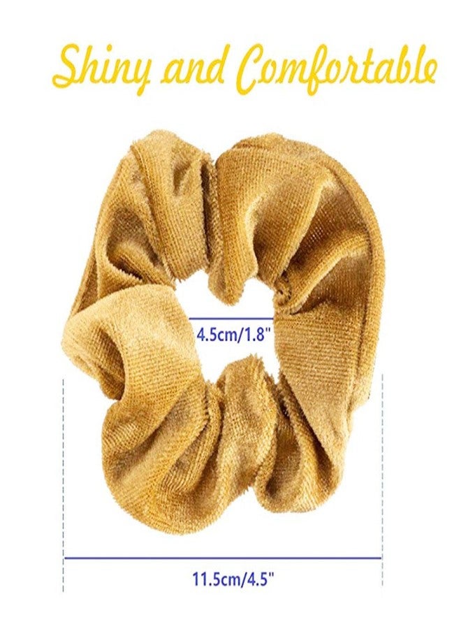 LOVEF 50 Pcs Premium Velvet Hair Scrunchies Hair Bands for Women or Girls Hair Accessories with Gift Bag,Great Gift for Holiday Seasons - Image 4