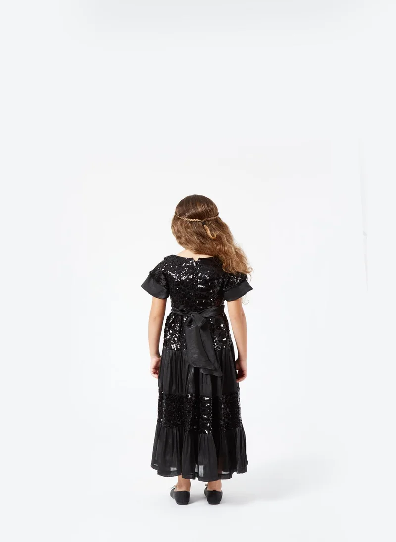 امري Frilled Tille Dress With Sequins