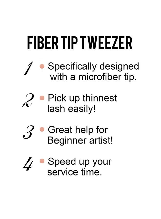 CL CAMILLASH Fiber Tip Lash Tweezers For Eyelash Extension 4 Pcs Tweezers Professional Artist Tech Work Kit Tools,Best Volume Eyelash Lashes Extensions Precision Supplies Volume Boot 90 45 Degree(Rose Gold) - Image 5