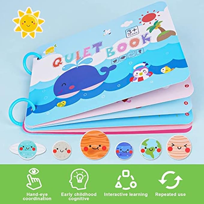 MONTESSORI BUSY BOOK FOR TODDLERS - ENGAGING SENSORY TOYS & LEARNING ACTIVITIES FOR PRESCHOOL KIDS, PERFECT TODDLER ACTIVITY BINDER FOR AGES 2-4 - Image 5