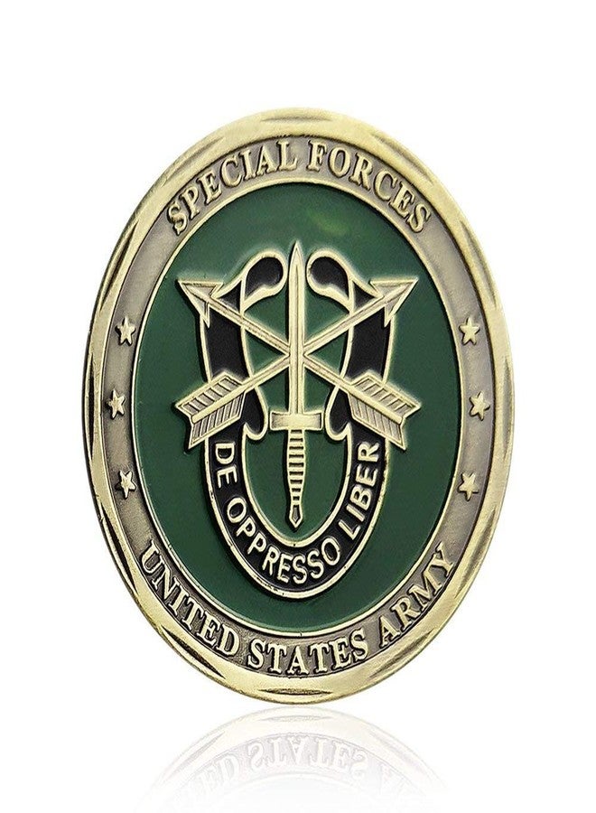 Glamtune U.S. Army Special Forces Challenge Coin Faithful and True Green Beret Coin (Single Coin) - Image 2
