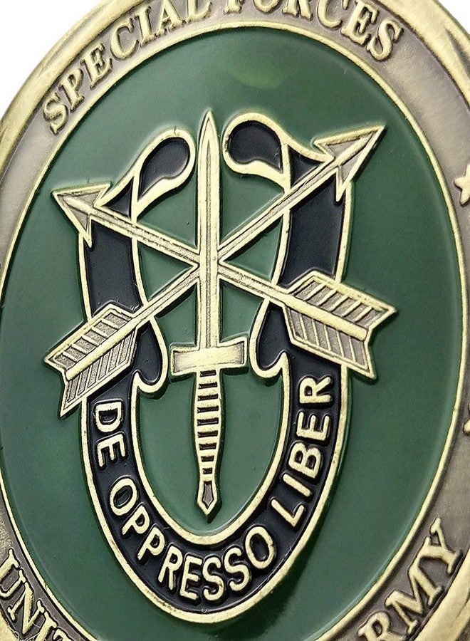 Glamtune U.S. Army Special Forces Challenge Coin Faithful and True Green Beret Coin (Single Coin) - Image 4