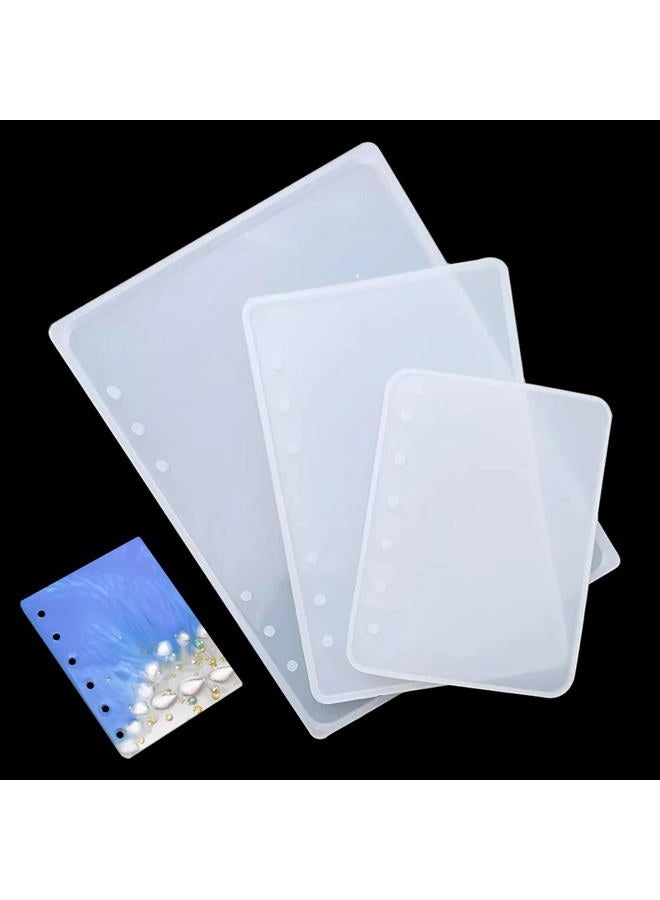 Markeny 3 Pieces Notebook Cover Resin Casting Molds for A5 A6 A7 for Notebook Epoxy Resin DIY - Image 1