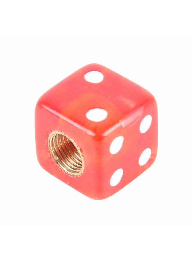 NIBEMINENT 4-Piece Dice Shape Car Tire Valve Stem Cap - Image 4