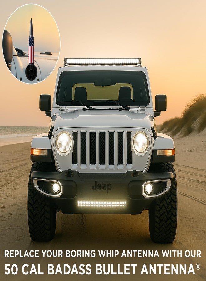 EcoAuto Car Antenna for Jeep Wrangler JK & JL (2007-2023) & Gladiator - Short Antenna - Anti-Theft Design - Highly Durable Truck Antenna - Jeep Wrangler Accessories (American Flag) - Image 5