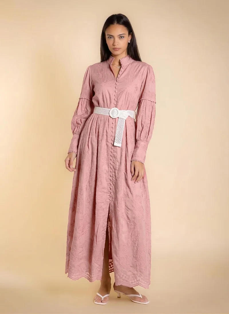 شايبس DETAILED EMBROIDERED MAXI DRESS