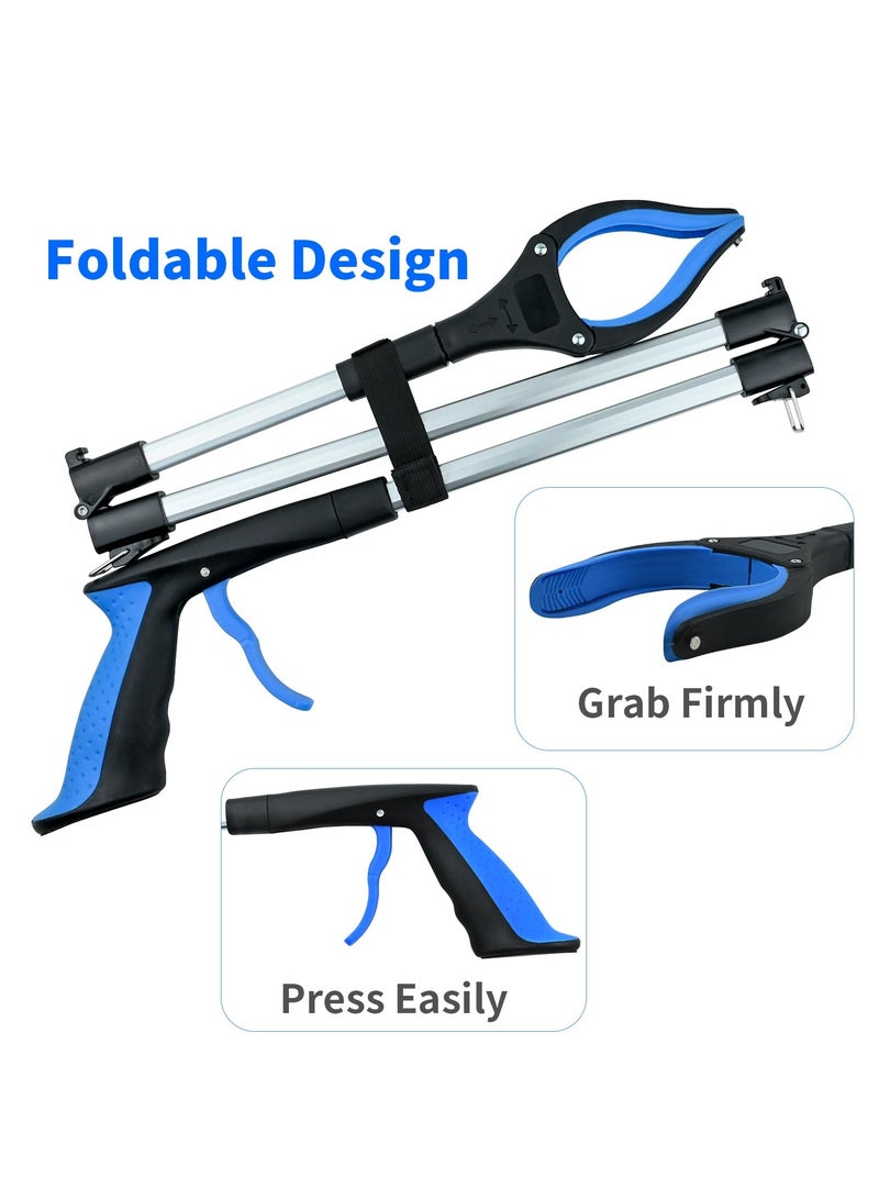 Excefore 43" Extra Long Reacher Grabber Tool, Foldable Heavy Duty Pickup Gripper, Mobility Aid Reaching Assist Tool with Rotating Jaw - Image 2